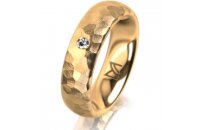 Ring 14 Karat Gelbgold 5.5 mm diamantmatt 1 Brillant G vs...