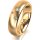 Ring 14 Karat Gelbgold 5.5 mm l&auml;ngsmatt 3 Brillanten G vs Gesamt 0,050ct