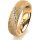 Ring 14 Karat Gelbgold 5.5 mm kristallmatt 5 Brillanten G vs Gesamt 0,045ct