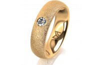 Ring 14 Karat Gelbgold 5.5 mm kreismatt 1 Brillant G vs...