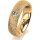 Ring 14 Karat Gelbgold 5.5 mm kristallmatt 1 Brillant G vs 0,110ct