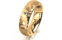 Ring 18 Karat Gelbgold 5.5 mm diamantmatt 1 Brillant G vs...
