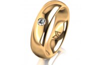 Ring 18 Karat Gelbgold 5.5 mm poliert 1 Brillant G vs...