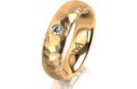 Ring 18 Karat Gelbgold 5.5 mm diamantmatt 1 Brillant G vs...