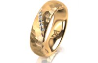 Ring 18 Karat Gelbgold 5.5 mm diamantmatt 5 Brillanten G...