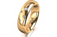 Ring 18 Karat Gelbgold 5.5 mm poliert 5 Brillanten G vs...