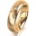 Ring 18 Karat Gelbgold 5.5 mm l&auml;ngsmatt 5 Brillanten G vs Gesamt 0,065ct