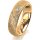 Ring 18 Karat Gelbgold 5.5 mm kristallmatt 5 Brillanten G vs Gesamt 0,065ct