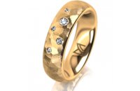 Ring 18 Karat Gelbgold 5.5 mm diamantmatt 5 Brillanten G...