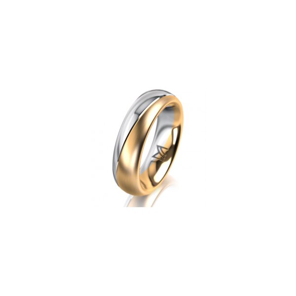 Ring 14 Karat Gelb-/Weissgold 5.5 mm längsmatt