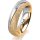 Ring 14 Karat Gelb-/Weissgold 5.5 mm kreismatt