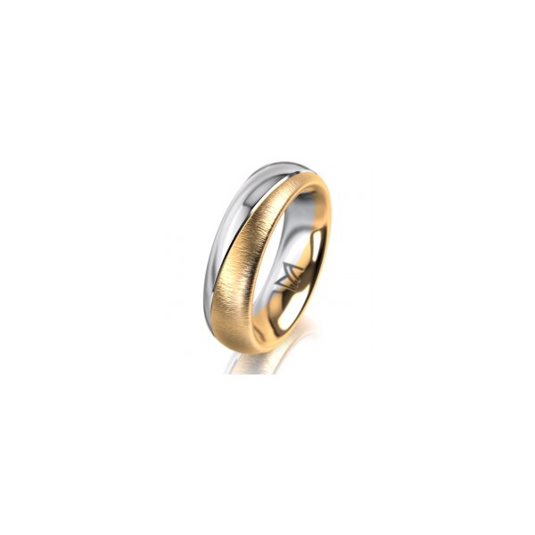 Ring 14 Karat Gelb-/Weissgold 5.5 mm sandmatt