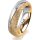 Ring 14 Karat Gelb-/Weissgold 5.5 mm kristallmatt