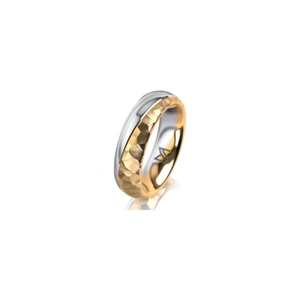 Ring 14 Karat Gelb-/Weissgold 5.5 mm diamantmatt