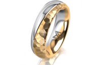 Ring 14 Karat Gelb-/Weissgold 5.5 mm diamantmatt