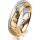 Ring 14 Karat Gelb-/Weissgold 5.5 mm diamantmatt