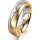 Ring 14 Karat Gelb-/Weissgold 5.5 mm l&auml;ngsmatt 1 Brillant G vs 0,025ct