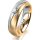 Ring 14 Karat Gelb-/Weissgold 5.5 mm sandmatt 1 Brillant G vs 0,065ct