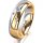 Ring 14 Karat Gelb-/Weissgold 5.5 mm poliert 3 Brillanten G vs Gesamt 0,050ct