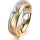 Ring 14 Karat Gelb-/Weissgold 5.5 mm sandmatt 1 Brillant G vs 0,110ct
