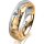 Ring 14 Karat Gelb-/Weissgold 5.5 mm diamantmatt 1 Brillant G vs 0,110ct