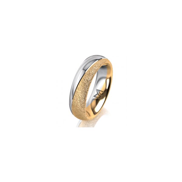 Ring 18 Karat Gelb-/Weissgold 5.5 mm kreismatt