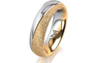 Ring 18 Karat Gelb-/Weissgold 5.5 mm kreismatt