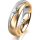 Ring 18 Karat Gelb-/Weissgold 5.5 mm l&auml;ngsmatt 1 Brillant G vs 0,065ct