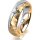 Ring 18 Karat Gelb-/Weissgold 5.5 mm diamantmatt 1 Brillant G vs 0,065ct