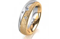 Ring 18 Karat Gelb-/Weissgold 5.5 mm kreismatt 3...