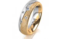Ring 18 Karat Gelb-/Weissgold 5.5 mm kreismatt 5...