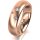 Ring 14 Karat Rotgold 5.5 mm l&auml;ngsmatt 3 Brillanten G vs Gesamt 0,050ct