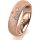 Ring 14 Karat Rotgold 5.5 mm kreismatt 3 Brillanten G vs Gesamt 0,050ct