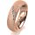 Ring 14 Karat Rotgold 5.5 mm kreismatt 5 Brillanten G vs Gesamt 0,045ct