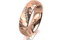 Ring 14 Karat Rotgold 5.5 mm diamantmatt 5 Brillanten G...