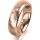 Ring 14 Karat Rotgold 5.5 mm l&auml;ngsmatt 5 Brillanten G vs Gesamt 0,065ct