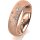 Ring 14 Karat Rotgold 5.5 mm kreismatt 5 Brillanten G vs Gesamt 0,065ct
