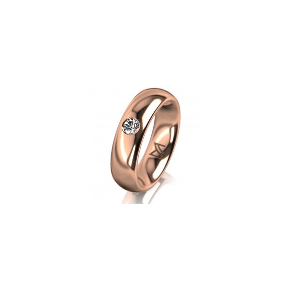 Ring 14 Karat Rotgold 5.5 mm poliert 1 Brillant G vs 0,110ct
