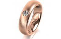 Ring 14 Karat Rotgold 5.5 mm sandmatt 1 Brillant G vs...