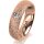 Ring 14 Karat Rotgold 5.5 mm kristallmatt 1 Brillant G vs 0,110ct