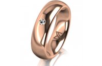 Ring 18 Karat Rotgold 5.5 mm poliert 1 Brillant G vs 0,025ct