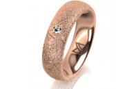 Ring 18 Karat Rotgold 5.5 mm kristallmatt 1 Brillant G vs...