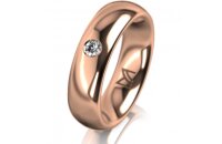 Ring 18 Karat Rotgold 5.5 mm poliert 1 Brillant G vs 0,065ct