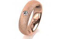 Ring 18 Karat Rotgold 5.5 mm kreismatt 1 Brillant G vs...