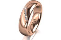 Ring 18 Karat Rotgold 5.5 mm poliert 5 Brillanten G vs...