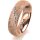 Ring 18 Karat Rotgold 5.5 mm kristallmatt 5 Brillanten G vs Gesamt 0,045ct
