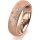 Ring 18 Karat Rotgold 5.5 mm kreismatt 5 Brillanten G vs Gesamt 0,065ct