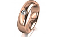 Ring 18 Karat Rotgold 5.5 mm poliert 1 Brillant G vs 0,110ct