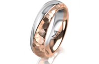 Ring 14 Karat Rot-/Weissgold 5.5 mm diamantmatt