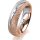 Ring 14 Karat Rot-/Weissgold 5.5 mm kristallmatt 1 Brillant G vs 0,025ct